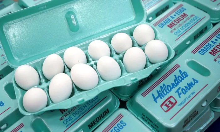 A carton of eggs.