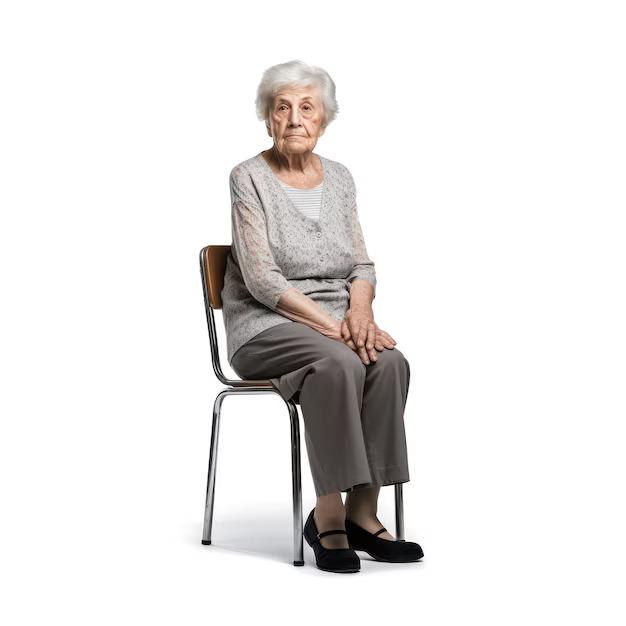 Old lady in a chair